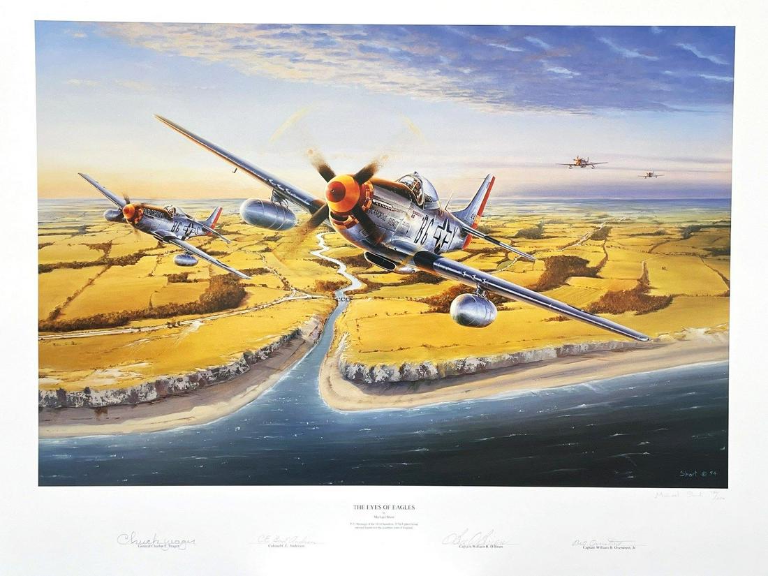 Michael Short Signed Military Lithograph "The Eyes of Eagles" (1 of 8)