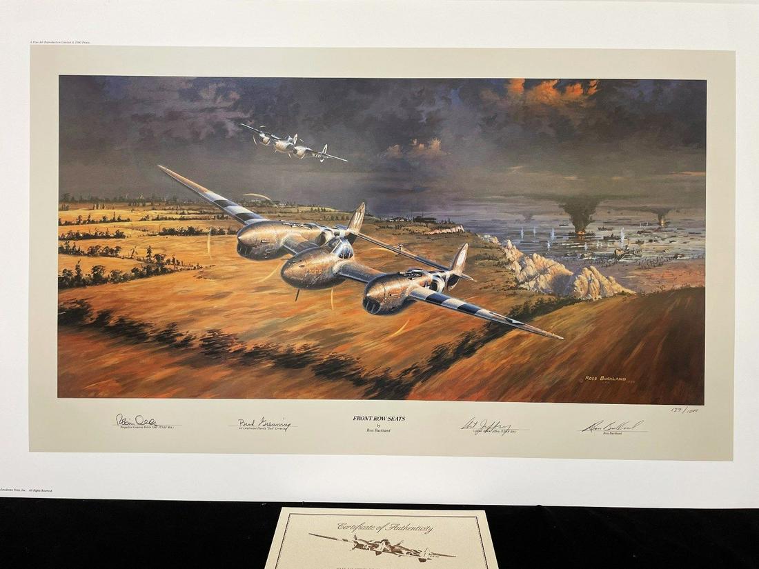 Ross Buckland Signed Military Lithograph "Front Row Seats" (1 of 8)