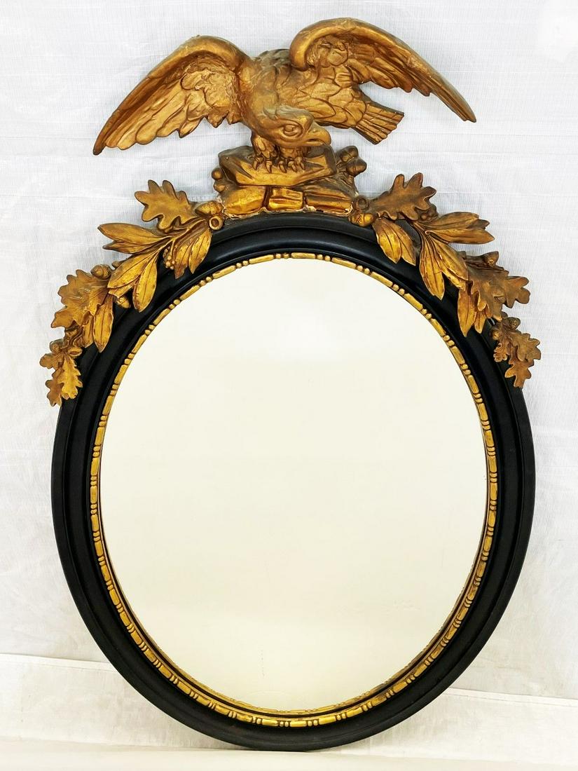 Federal Oval Mirror Eagle Gilt Top (1 of 7)
