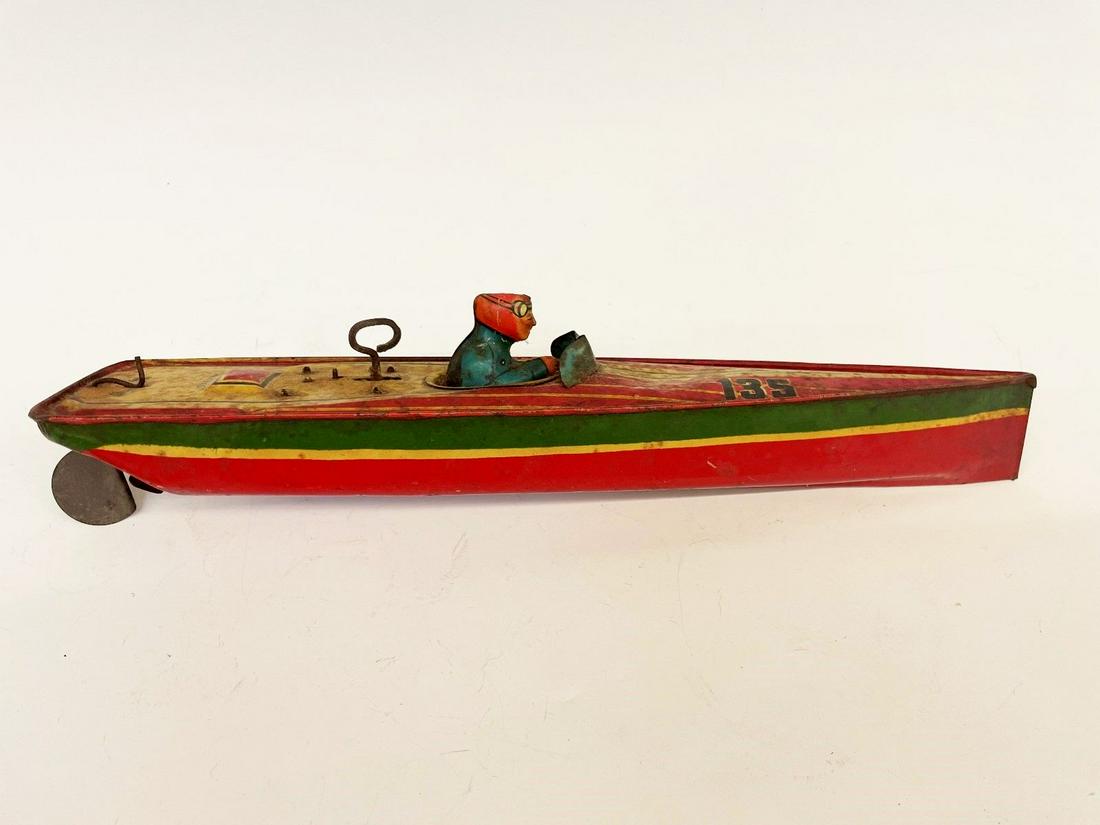 Lindstrom Seped Boat Tin Wind Up Toy (1 of 6)