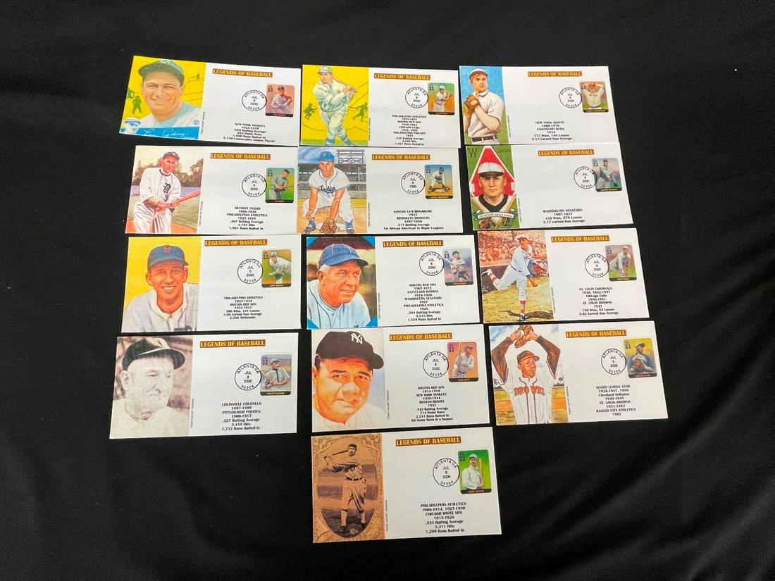 (13) Legends of Baseball FDC's (1 of 5)