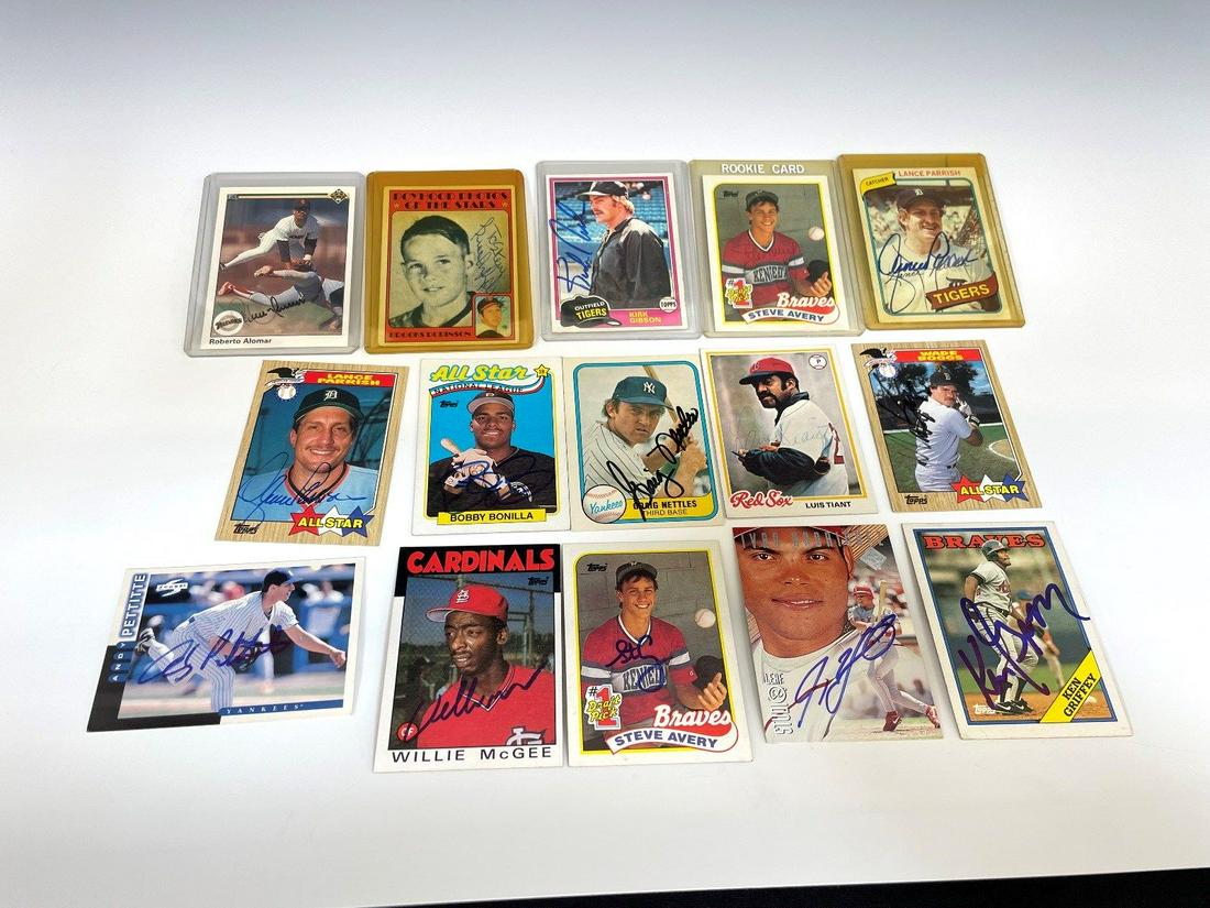 (15) Autographed Baseball Trading Cards No COA's (1 of 7)