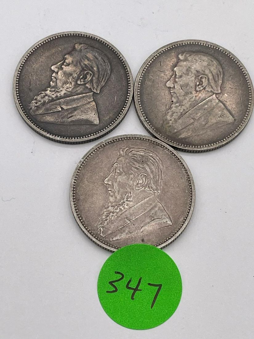 (3) South Africa 2 Shillings 1896, 1897, 1892 (#347) (1 of 5)