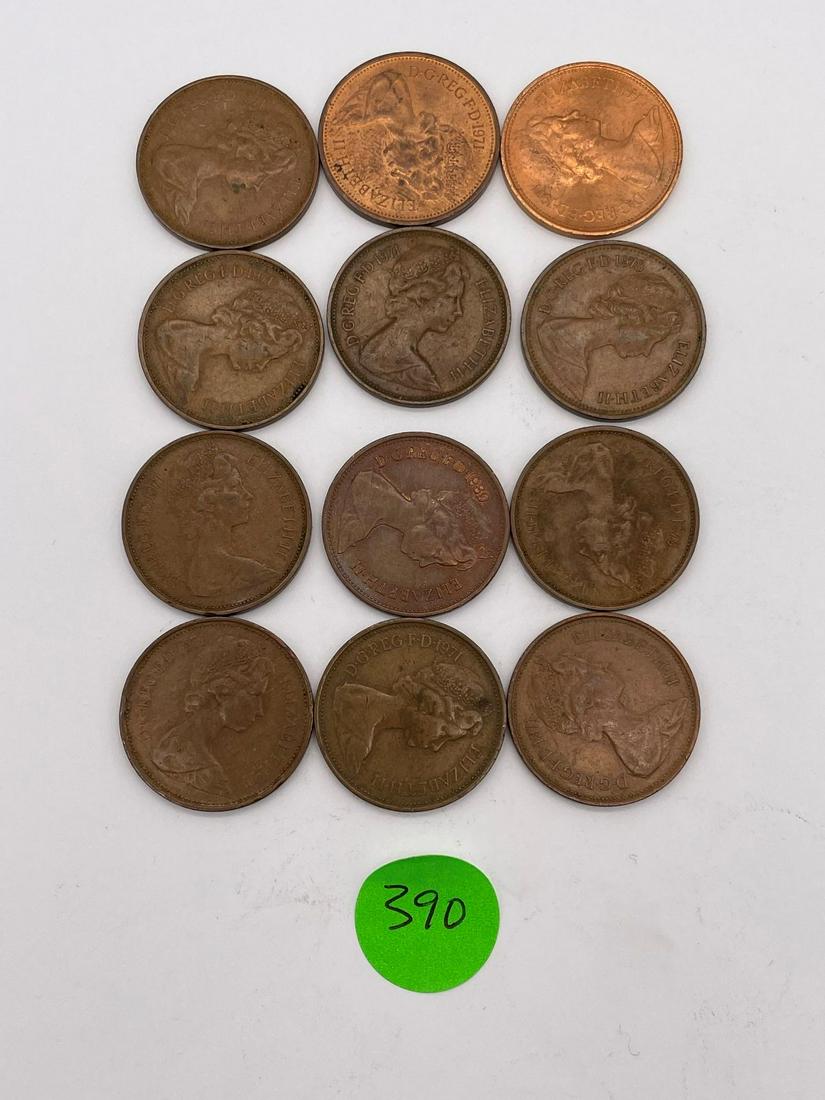 (12) Great Britain 2 New Pence Queen Elizabeth II (#390): (12) Great Britain 2 New Pence Queen Elizabeth II (#390):
