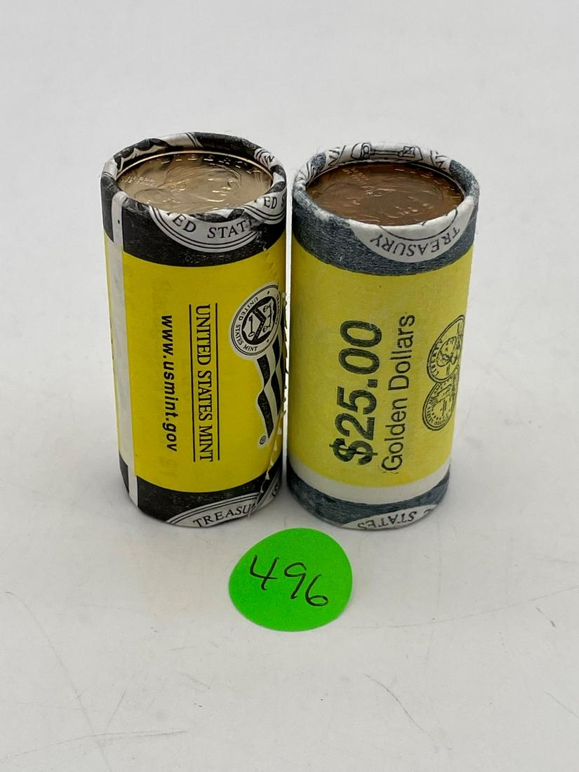 (2) Rolls OGP Sacagawea Dollar Rolls 2000, 2001 (#496) (1 of 2)