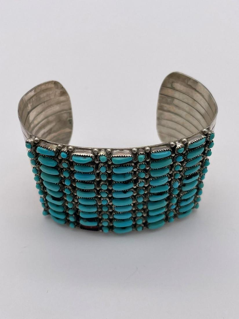 Sterling Silver ZuniDot and Dash Cuff Bracelet (1 of 3)