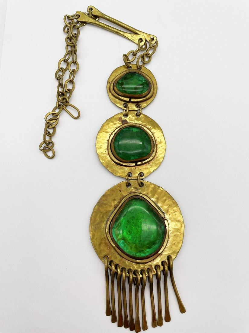Rafael Canada Brass Modernist Necklace (1 of 3)