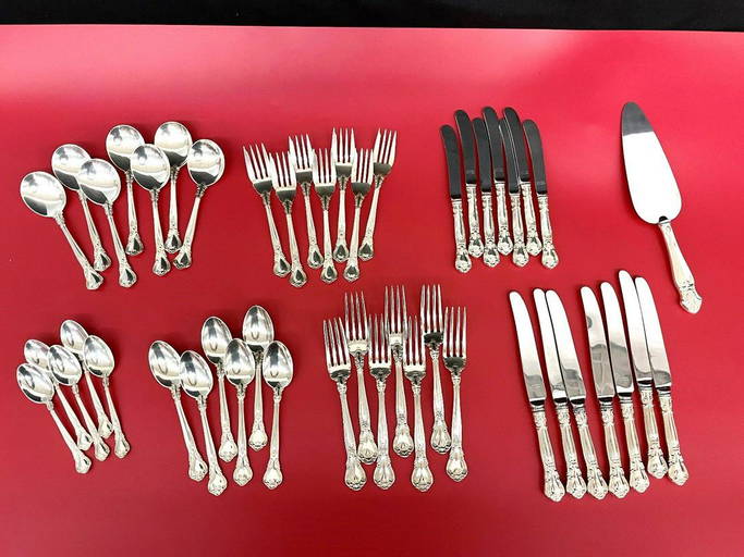 Birks Sterling Silver Flatware Set "chantilly" Pattern