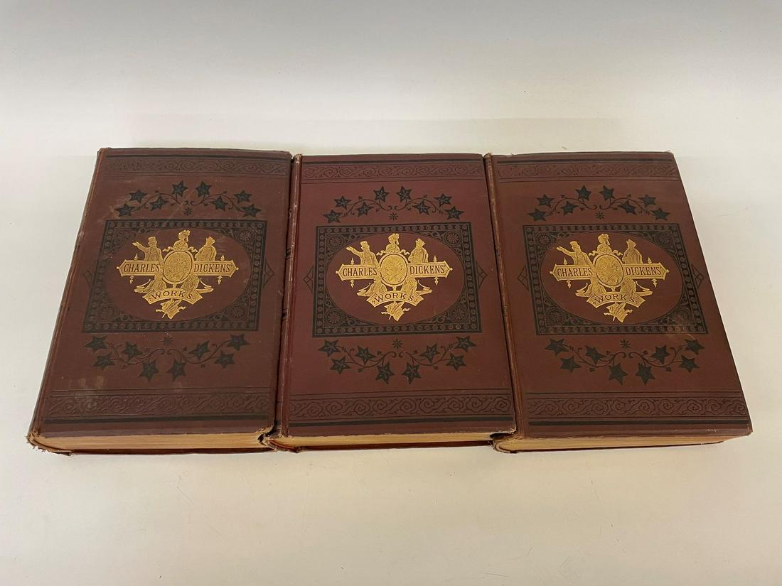 (3) Volume Set "The Works of Charles Dickens" With all Illustrations 1879 (1 of 9)
