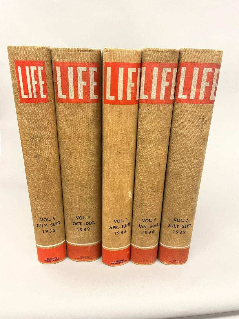 (5) Life Magazine Bound Volumes Set 1938-1939 (1 of 3)