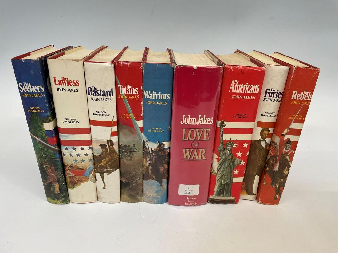 (9) John Jakes Books with Dust Jackets (1 of 4)