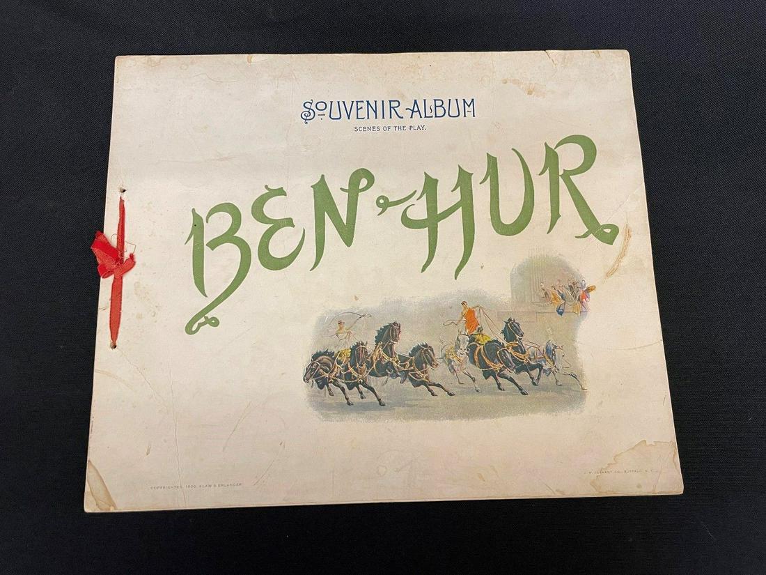 1900 Ben Hur Souvenir Album Scenes From the Play: 1900 Ben Hur Souvenir Album Scenes From the Play: From 1901 by Klau and Erlanger. Light toning otherwise in excellent condition.