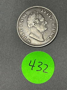 Silver Half Rupee King William IIII Calcutta (#432): Silver Half Rupee King William IIII Calcutta (#432): .917 silver