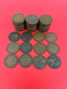 (72) Great Britain Copper Penny Group 1891-1967: (72) Great Britain Copper Penny Group 1891-1967