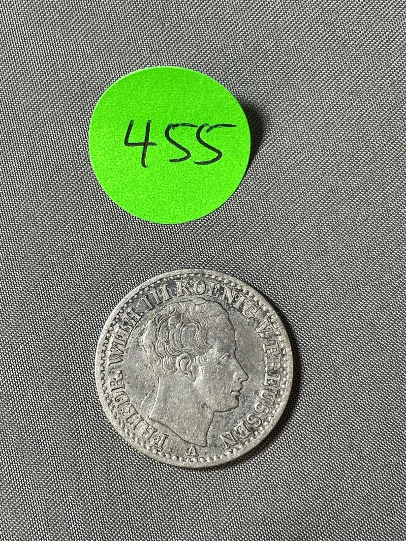 1825 Germany Prussia King Wilhelm III 1/6 Thaler (#455) (1 of 3)