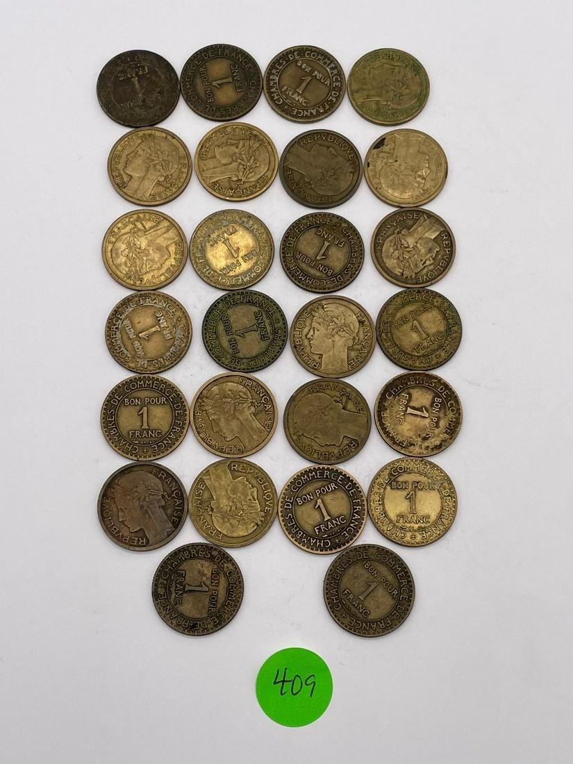 (26) France 1 Francs (#409) (1 of 10)