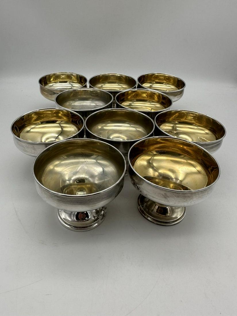 (10) Sterling Silver Alvin Sherbet Cups (1 of 3)