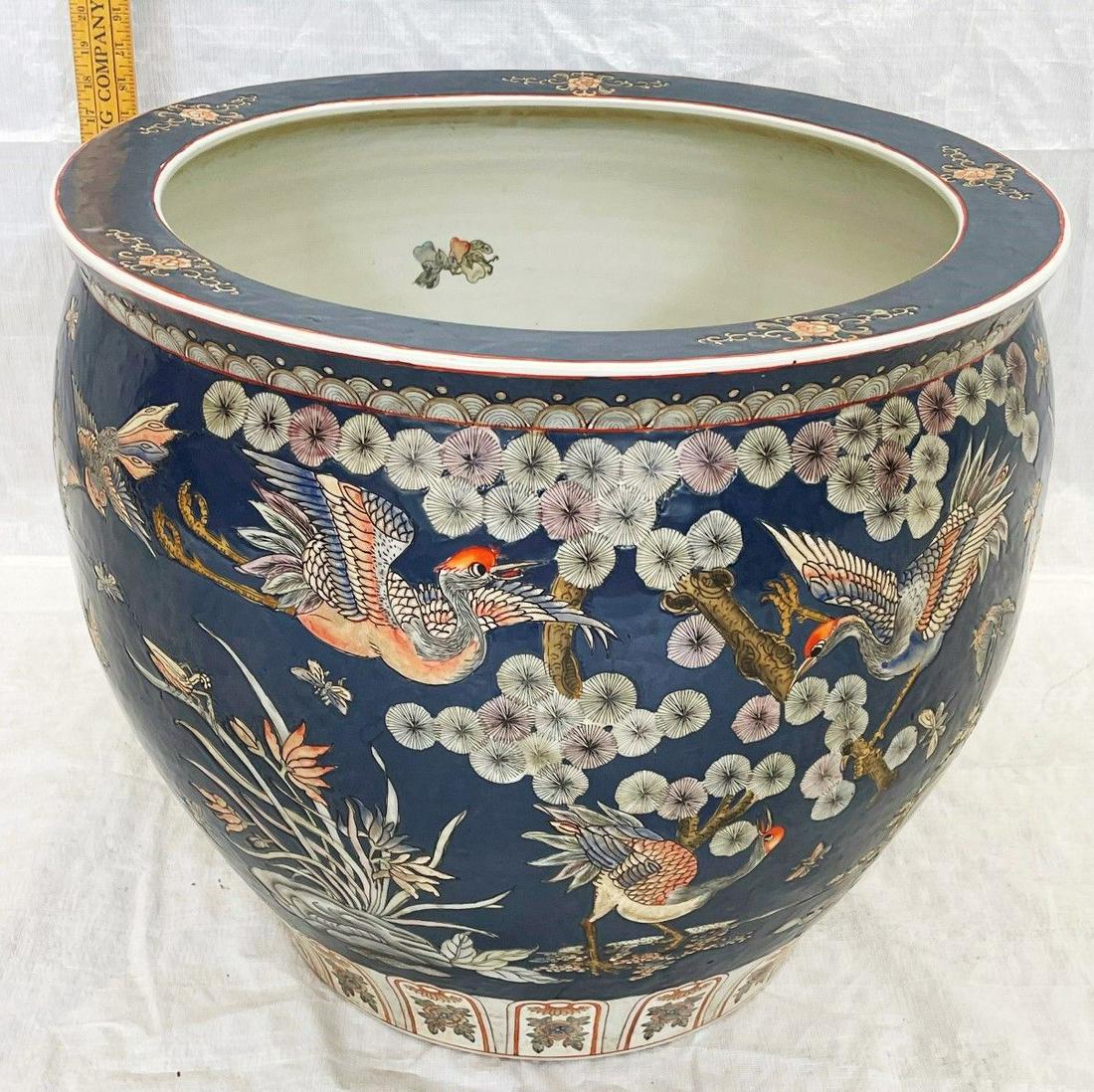 Contemporary Bird of Paradise Large Jardiniere (1 of 3)