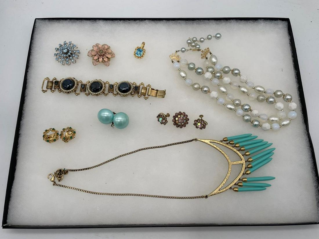Nice Group of Vintage Costume Jewelry: Kramer, Marvella, Coro, Weiss, Others (1 of 6)