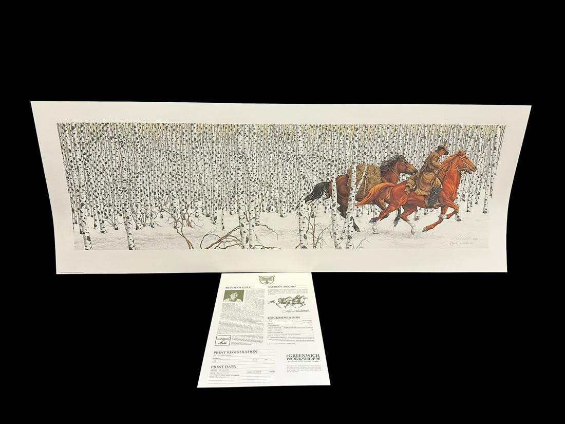 Bev Doolittle S/N Lithograph "Sacred Ground" 1989 (1 of 3)