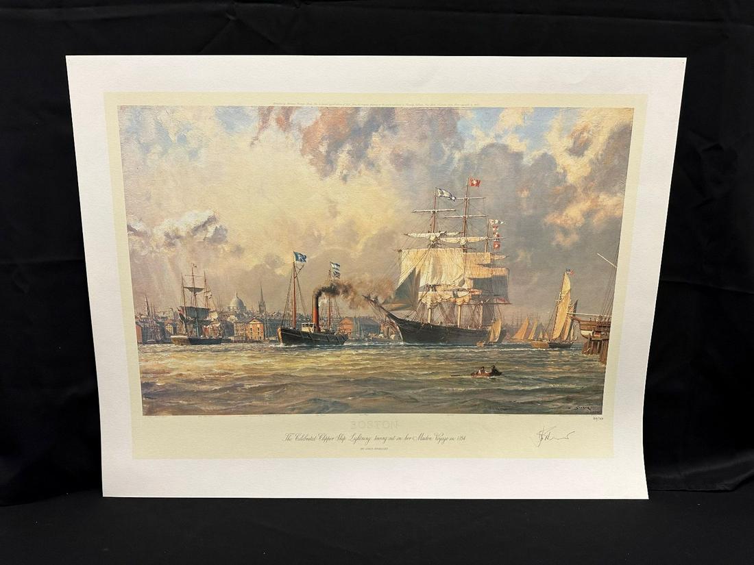 John Stobart S/N Lithograph ""Boston" (1 of 3)