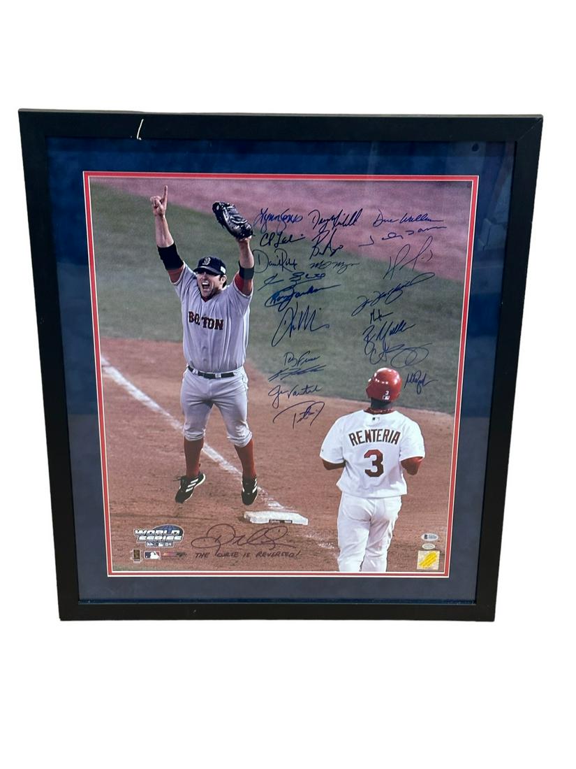 Large 2004 Boston Red Sox Autographed Photograph Full Beckett COA (1 of 6)