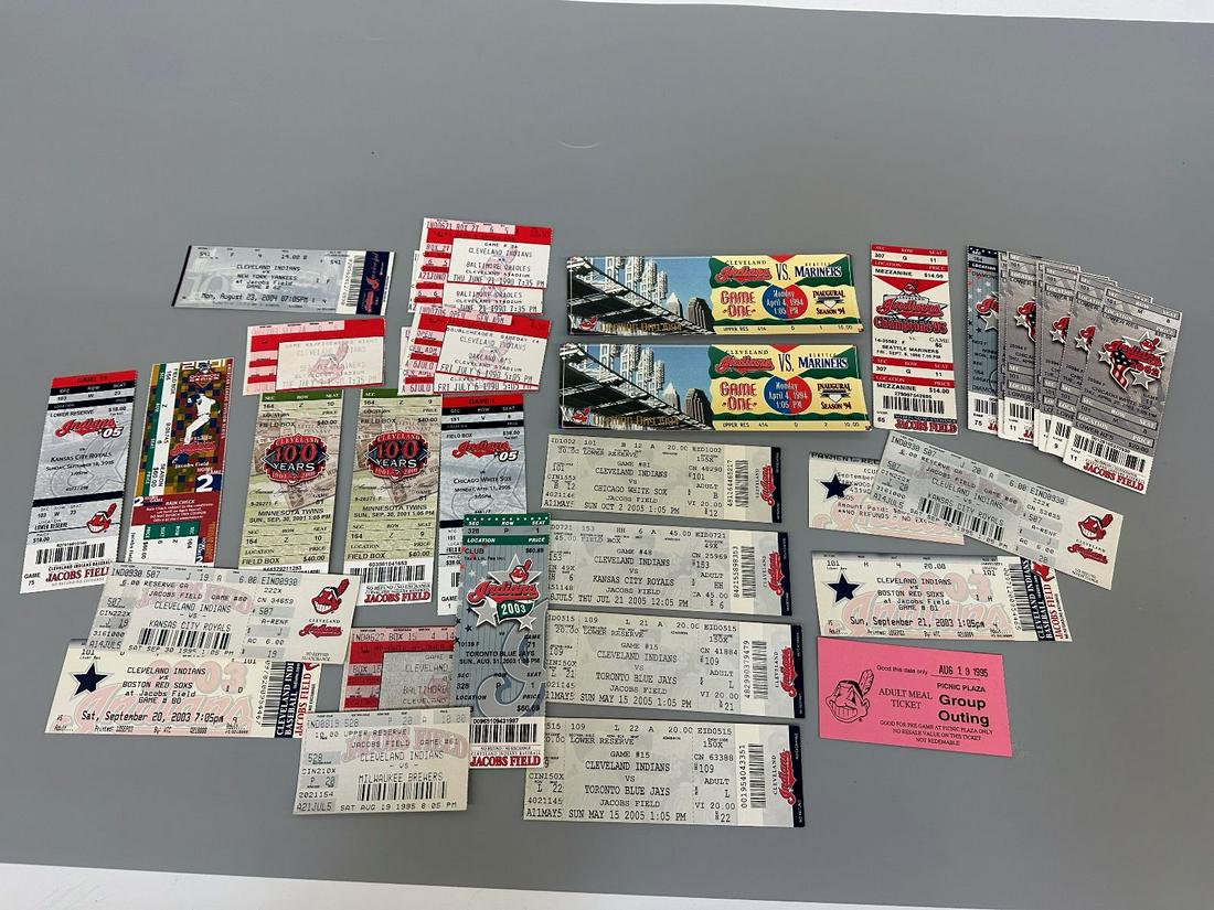 Cleveland Indians Game Tickets and Stubs (1 of 8)