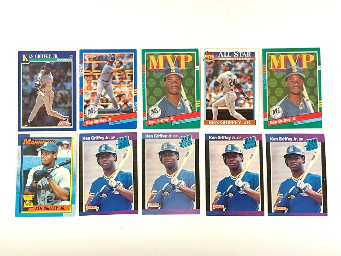 (10) Ken Griffey Jr. Baseball Cards (1 of 4)