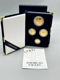 1995 US Mint Gold American Eagle Four Coin Proof Set in Box With COA