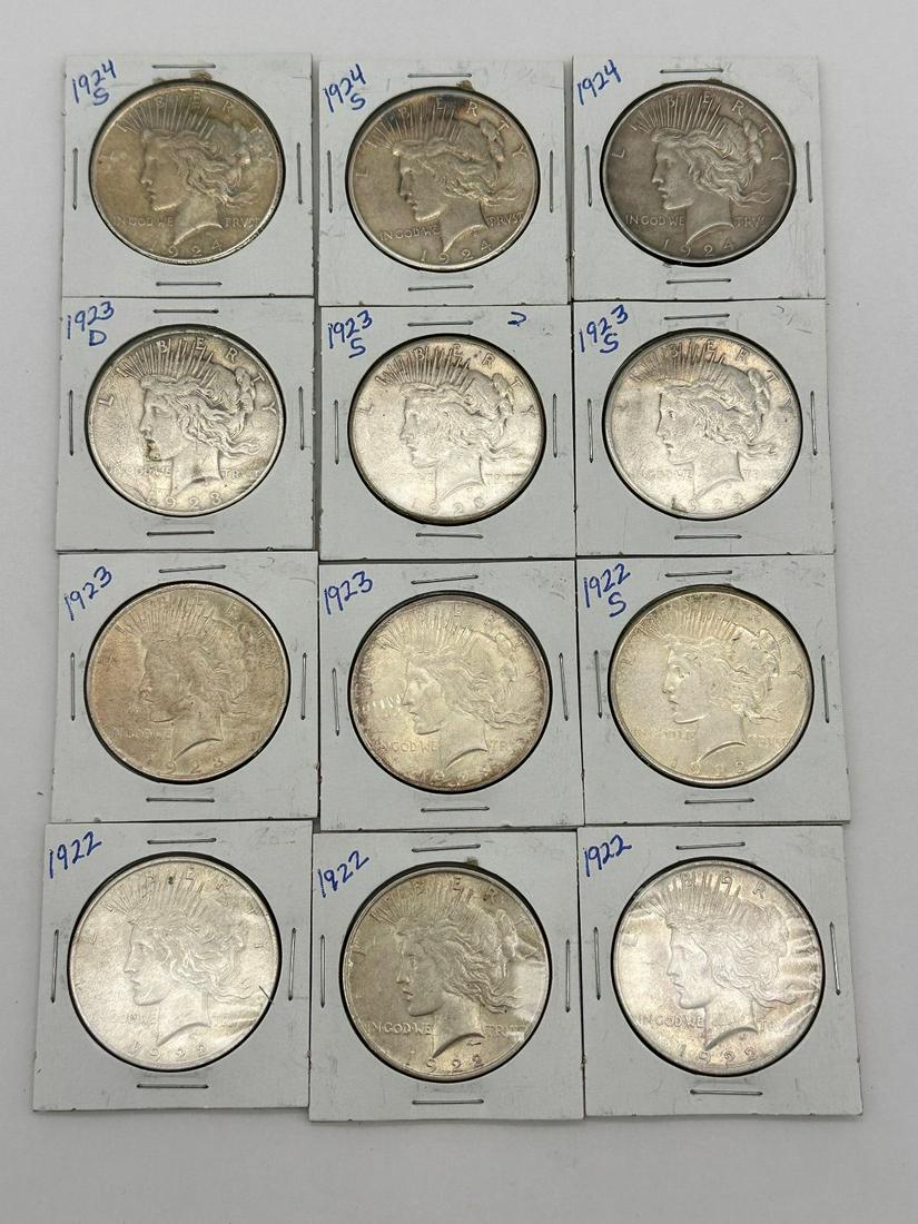 (12) Peace Silver Dollars (1 of 14)
