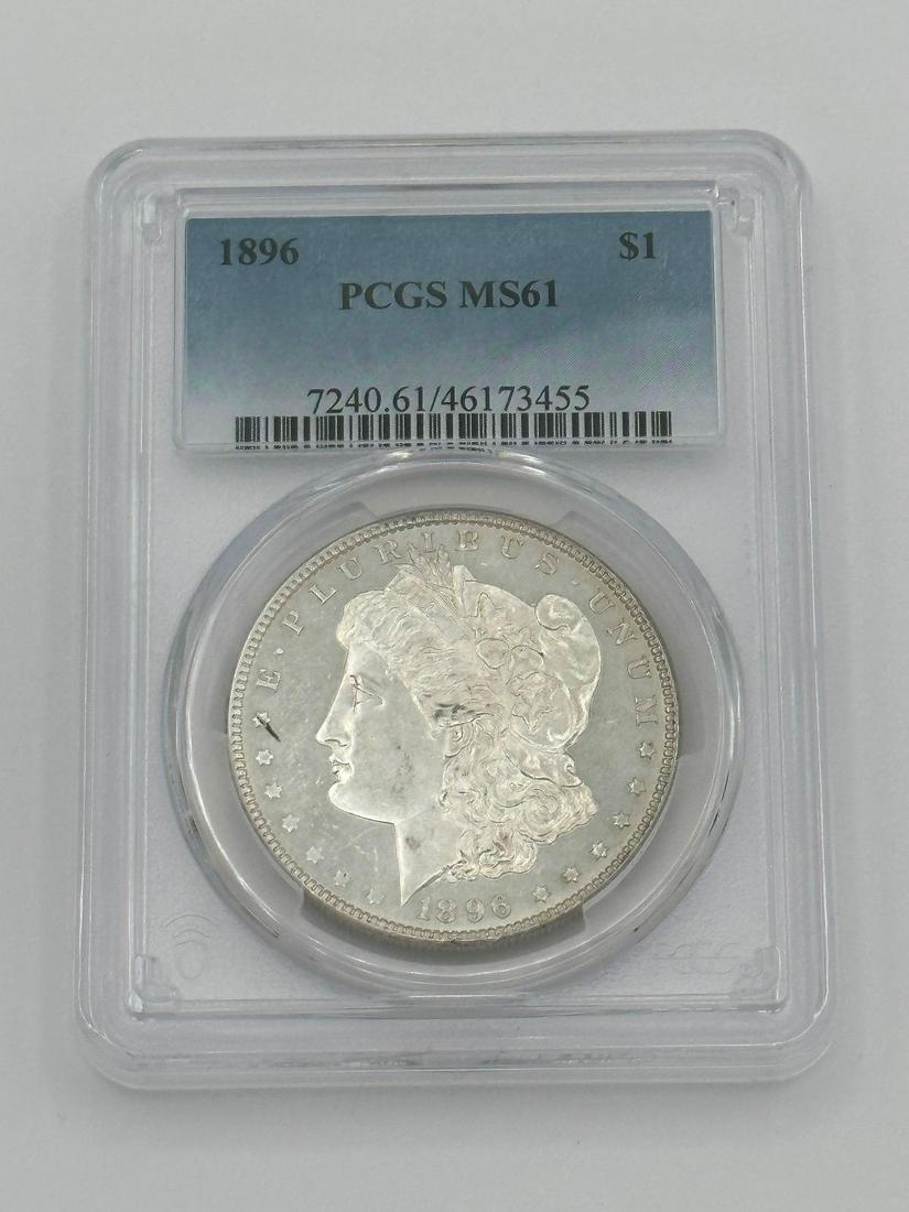 1896 Morgan Silver Dollar PCGS MS61 (1 of 4)