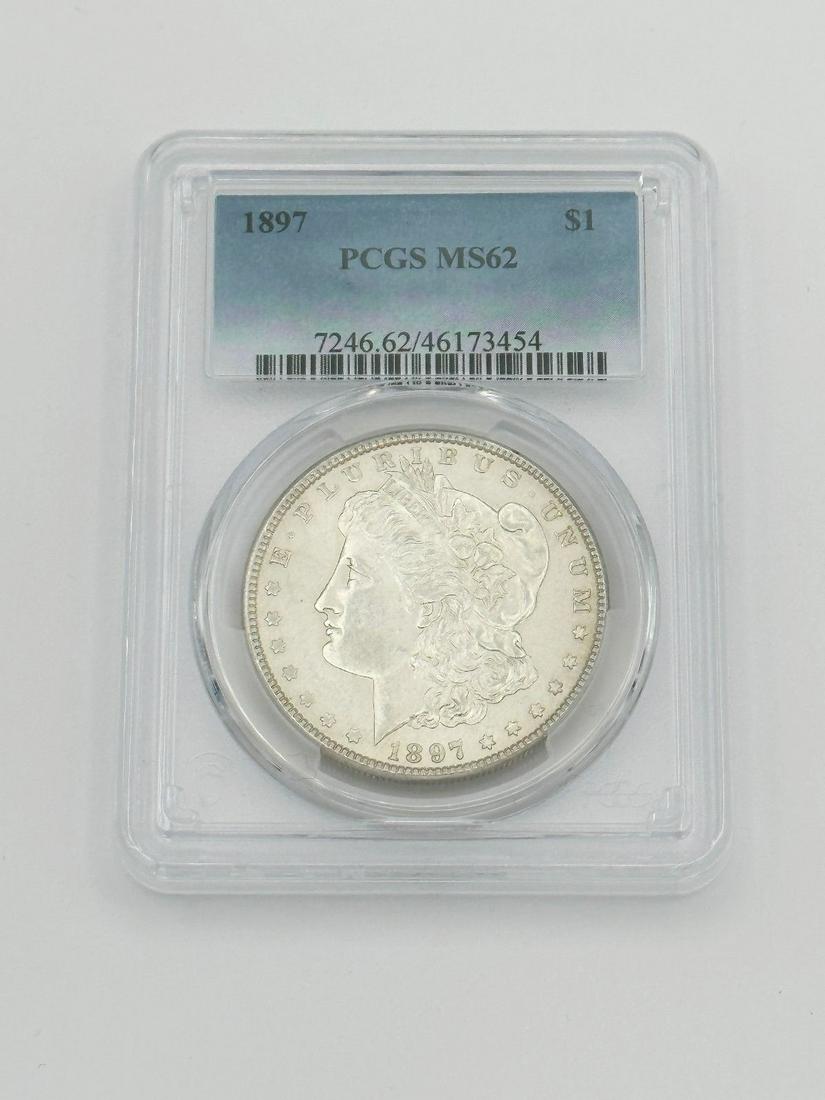 1897 Morgan Silver Dollar PCGS MS 62 (1 of 4)