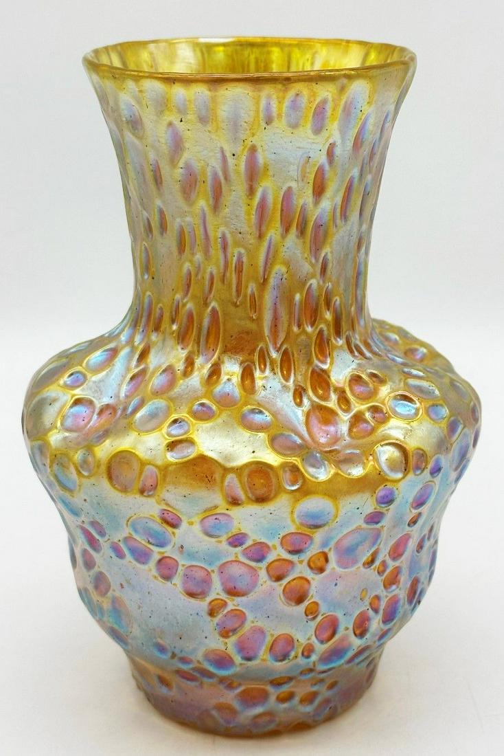 Loetz Candia Diaspora Silberiris Vase in Yellow (1 of 5)