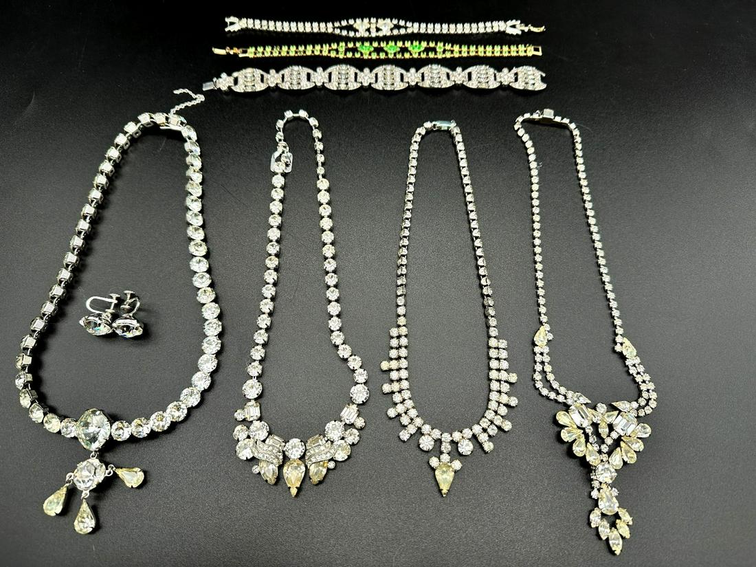 Rhinestone Necklace and Bracelet Group (1 of 7)