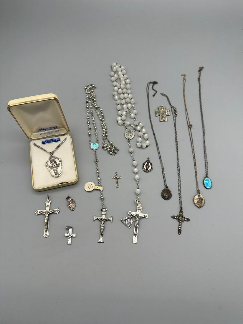 Sterling Silver Religious Jewelry Group (1 of 8)