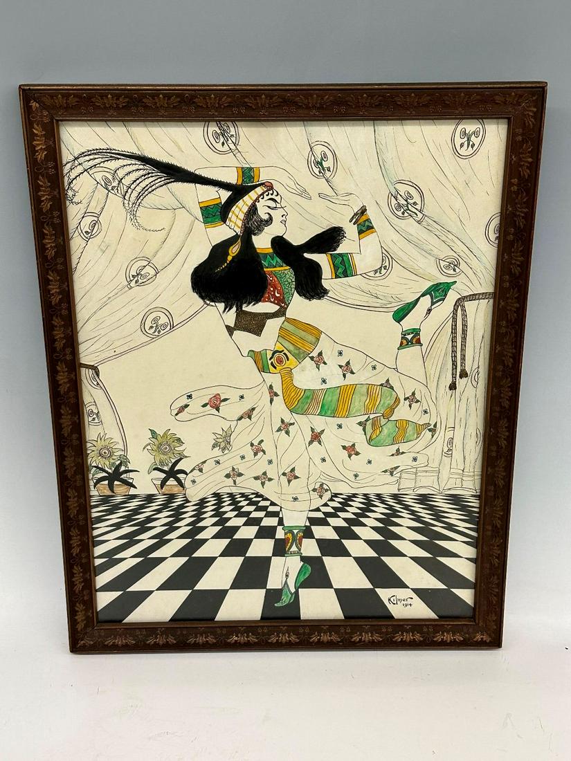 1914 Kilmer Watercolor Painting (1 of 3)