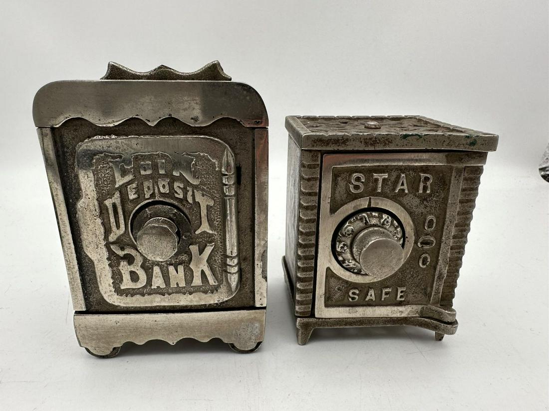 (2) 1910 Star Safe, Coin Deposit Still Banks (1 of 9)
