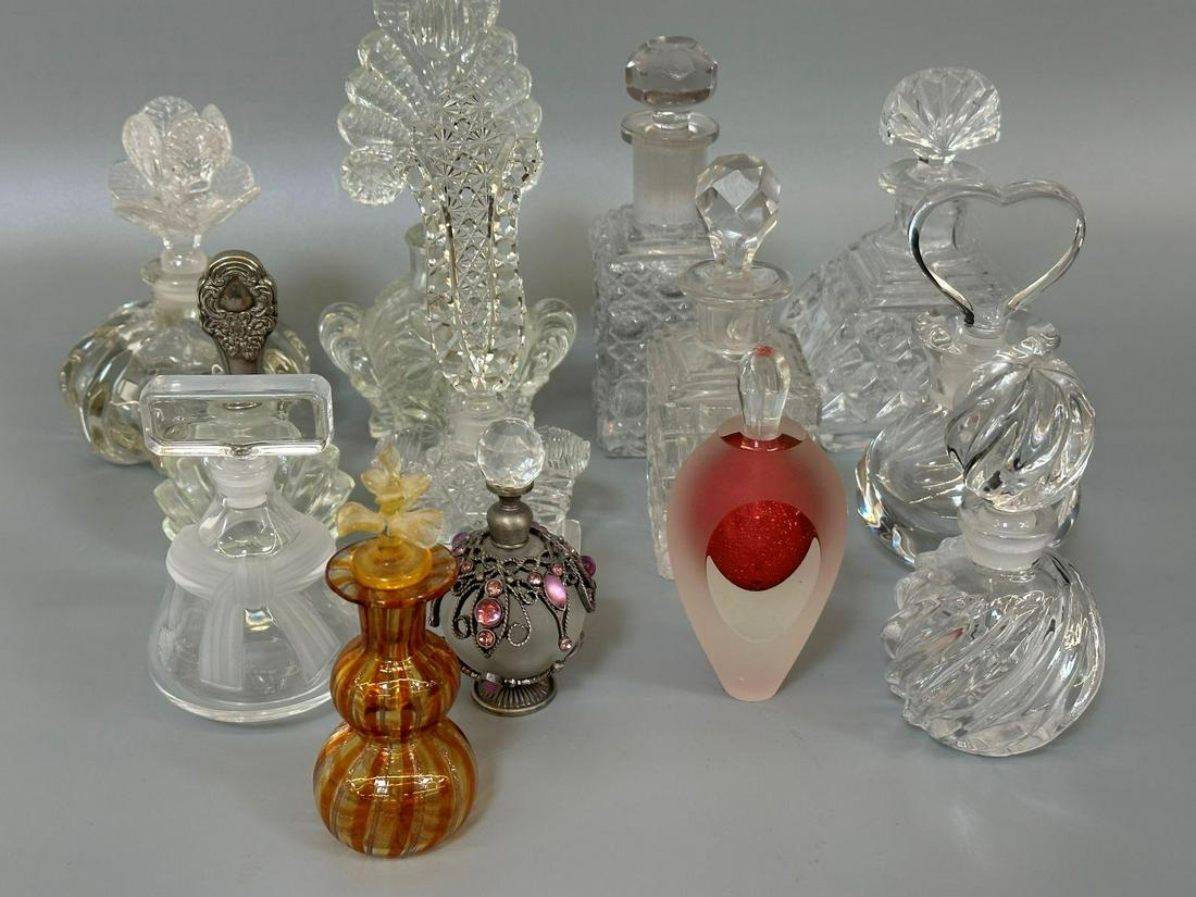 (13) Perfume Bottles: Venetian Glass, Dior, Orrefors (1 of 7)