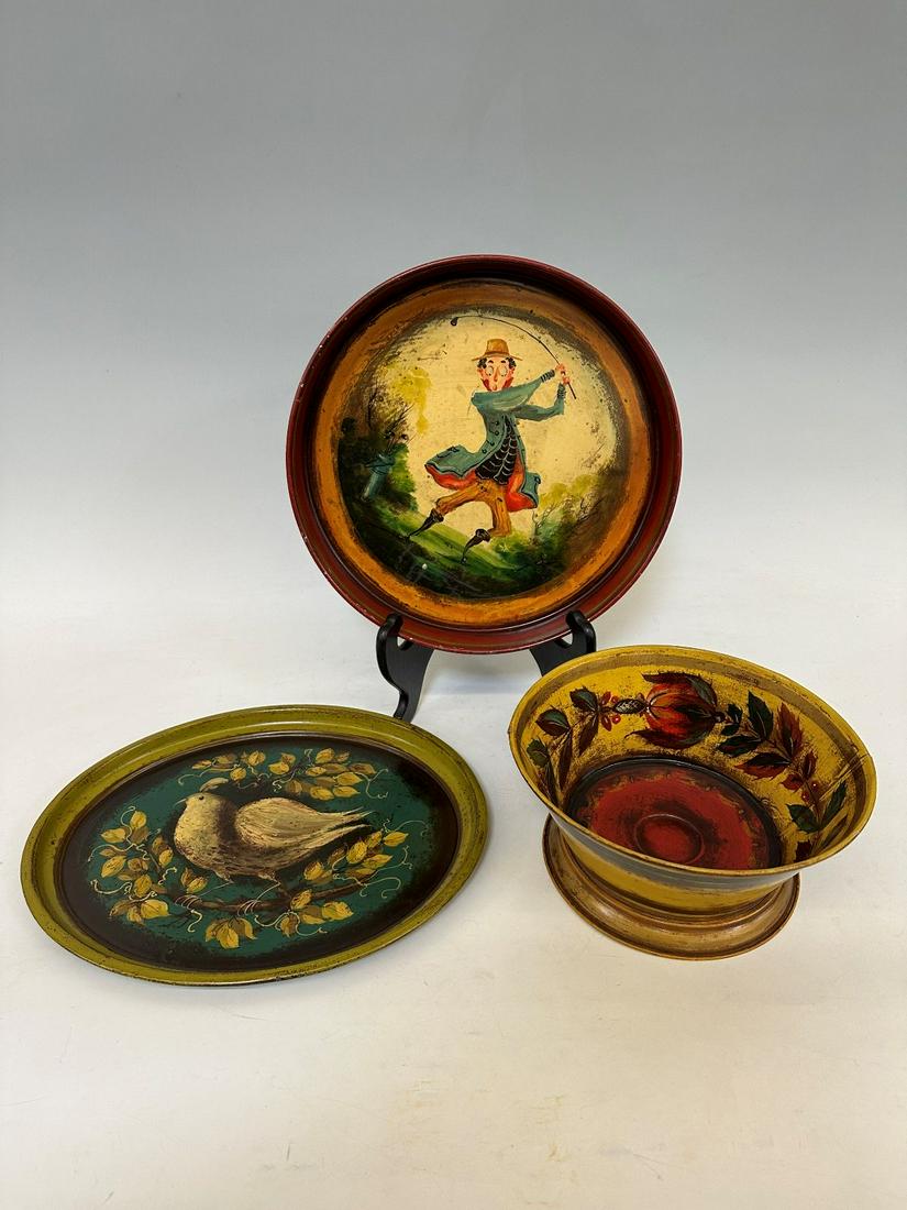 (3) Peter Ompir Hand Painted Folk Art Items (1 of 7)