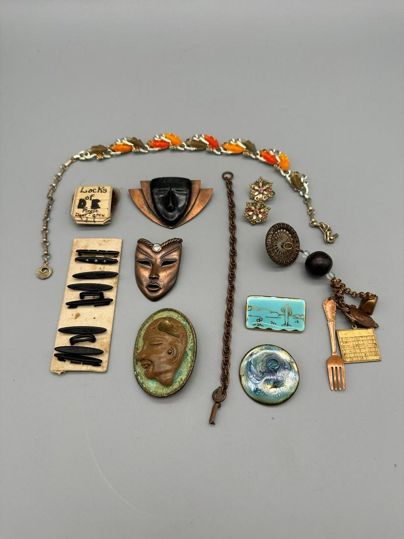 Group of Costume, Enamel and Copper Jewelry (1 of 6)