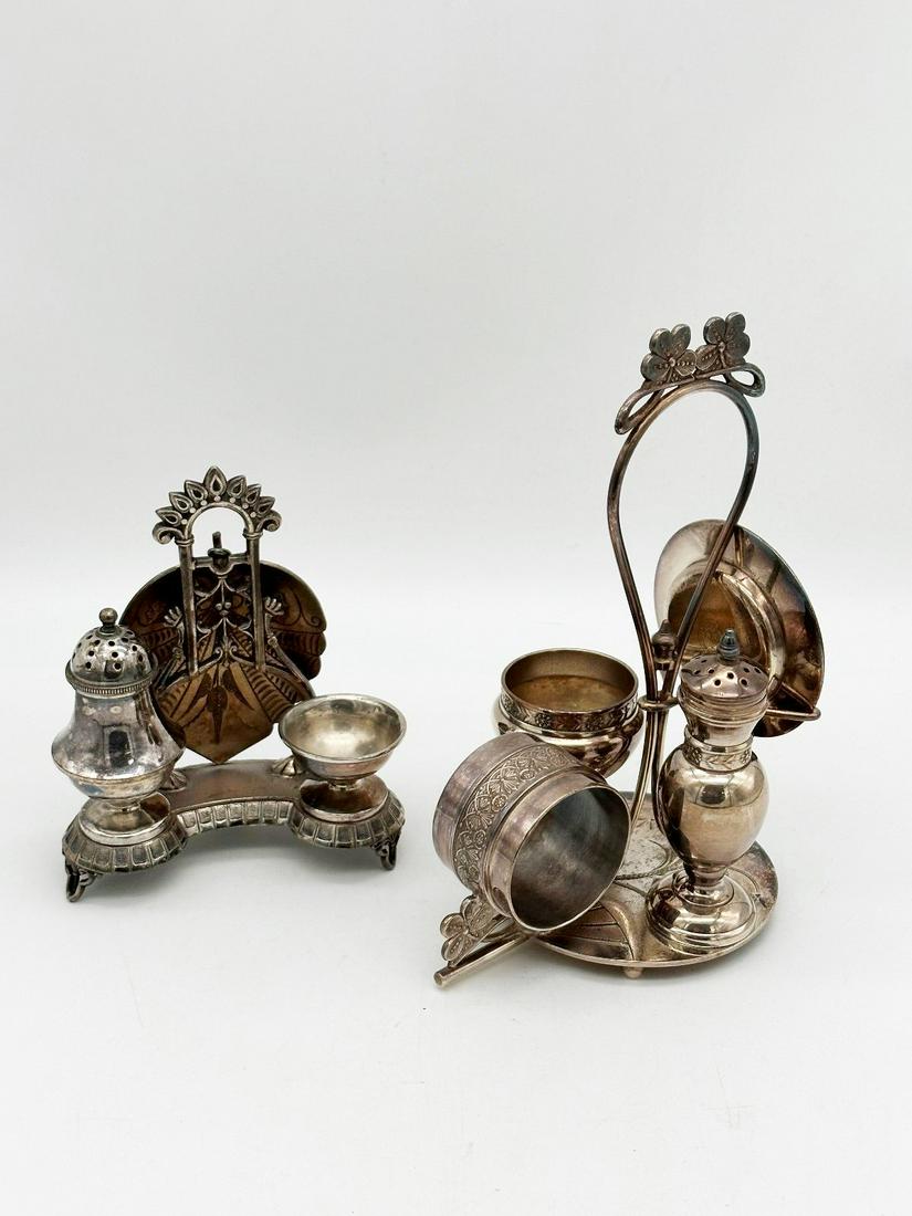 (2) Quadruple Silver Plate Individual Breakfast Caddies (1 of 7)