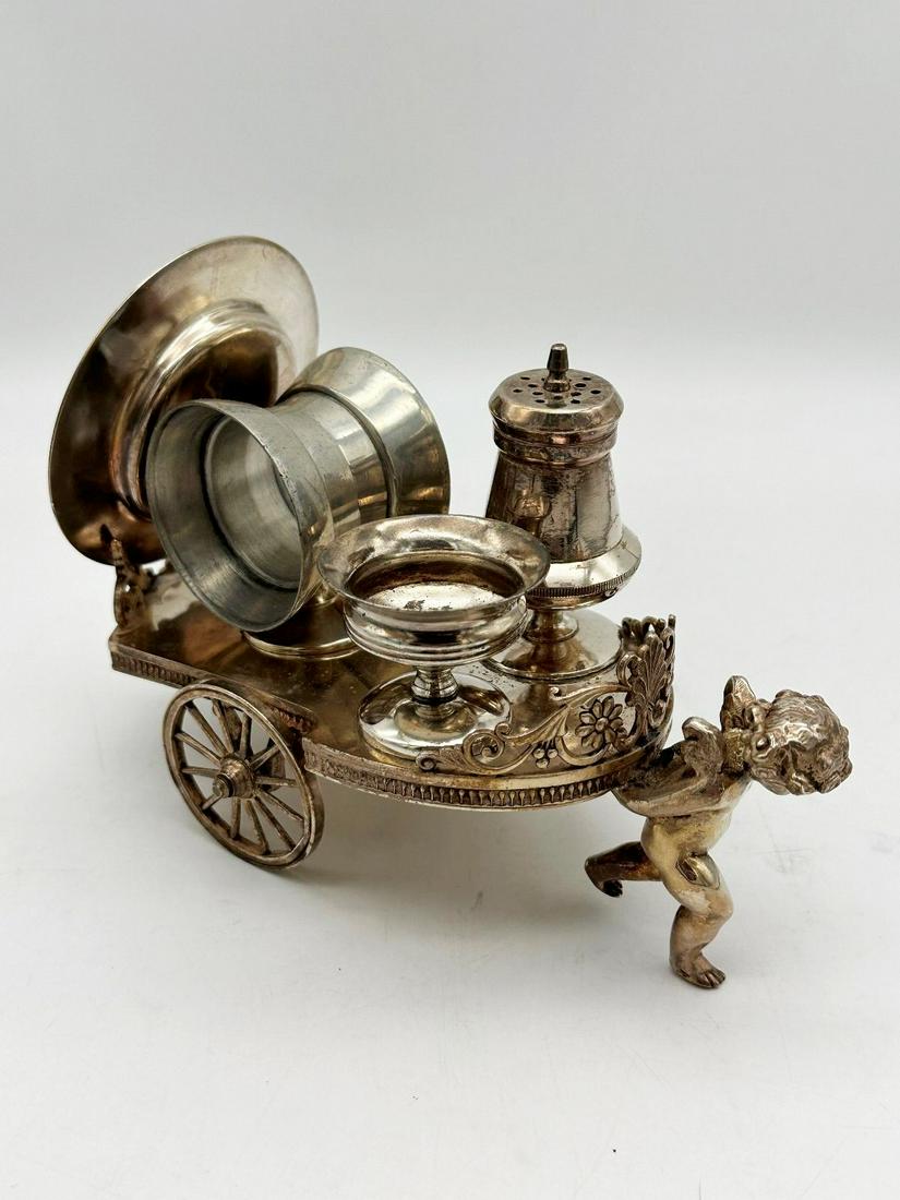 Quadruple Individual Figural Breakfast Caddy Caster With Putti (1 of 4)