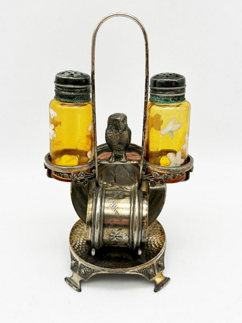 Holmes and Edwards Figural Quadruple Silver Plate Individual Breakfast Caddy (1 of 6)