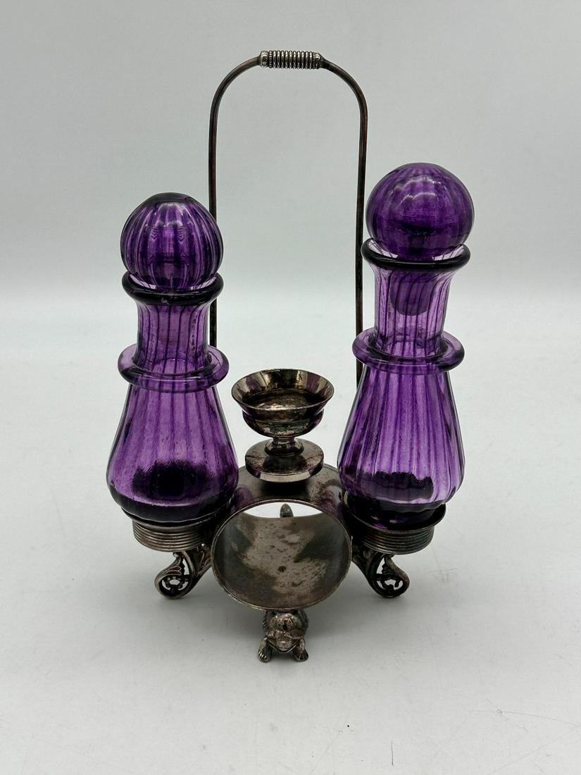 Derby Quadruple Silver Plate Individual Breakfast Caddy Castor (1 of 6)