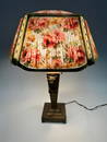 Pairpoint Puffy Lamp And Base "Pisa Rose" Shade 16" Circa 1906