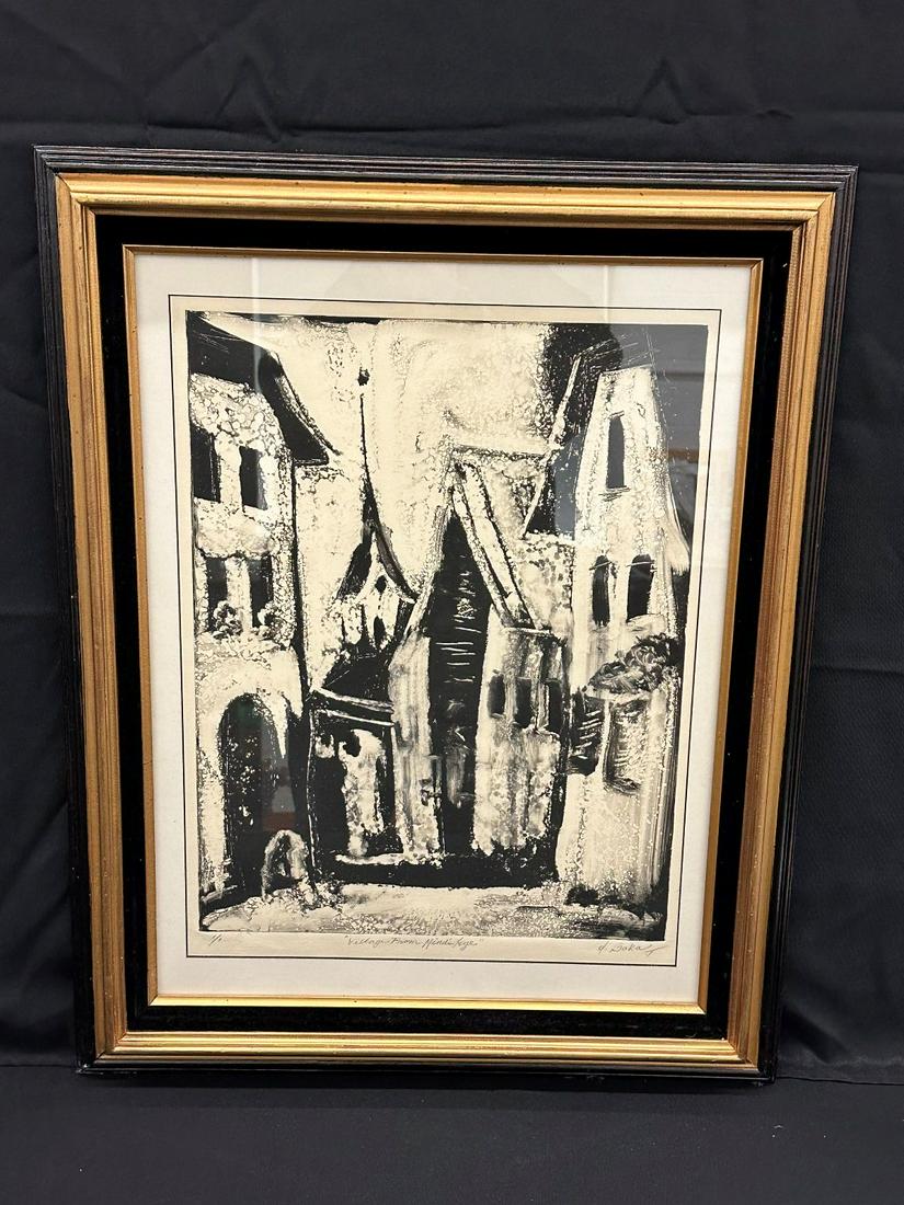 Dorothy Baka "Village From Mind's Eye" Monoprint (1 of 5)