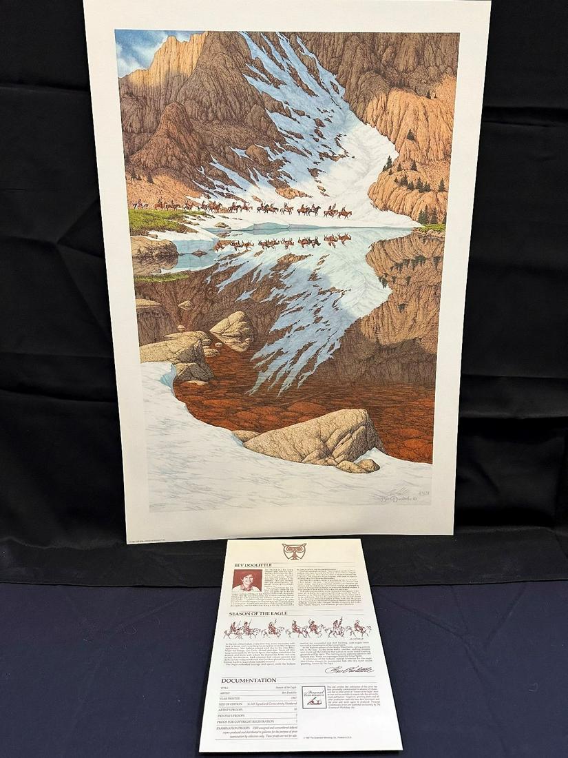 Bev Doolittle S/N Lithograph "Season of the Eagle" 1987 (1 of 3)