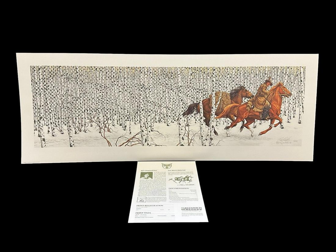 Bev Doolittle S/N Lithograph "Sacred Ground" 1989 (1 of 4)