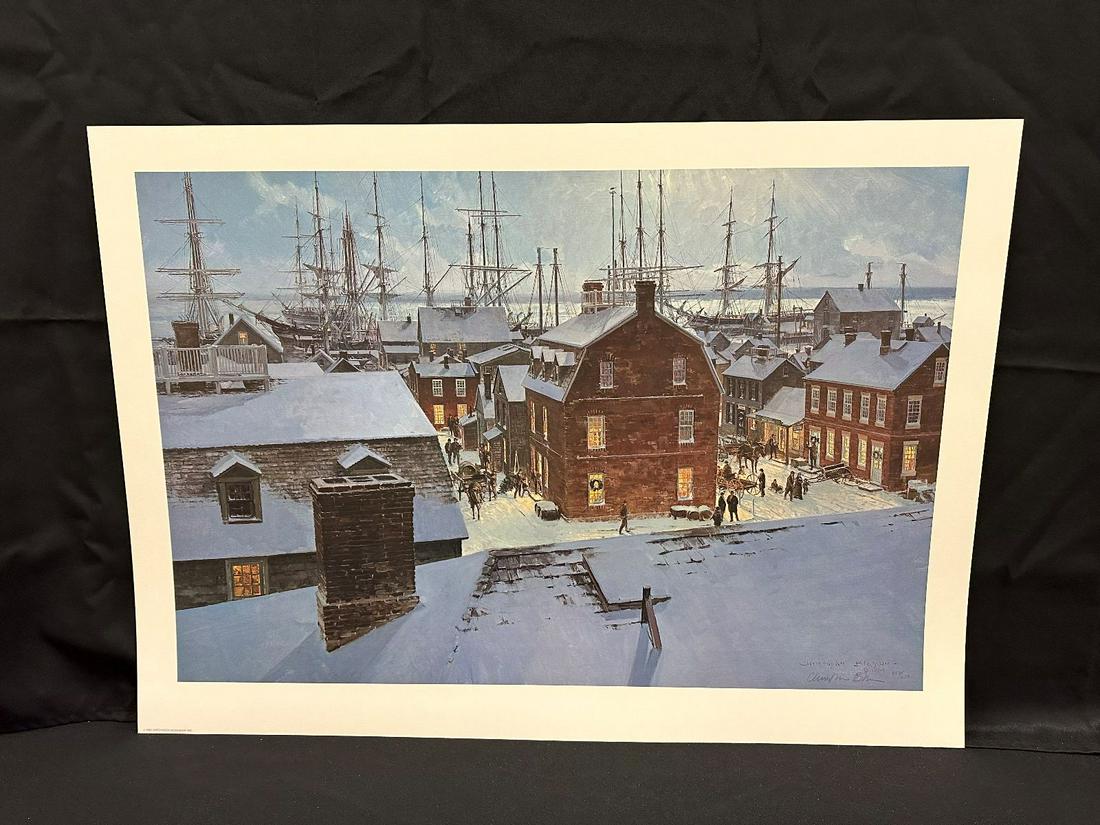 Christopher Blossom S/N Lithograph "December Moonrise" (1 of 2)