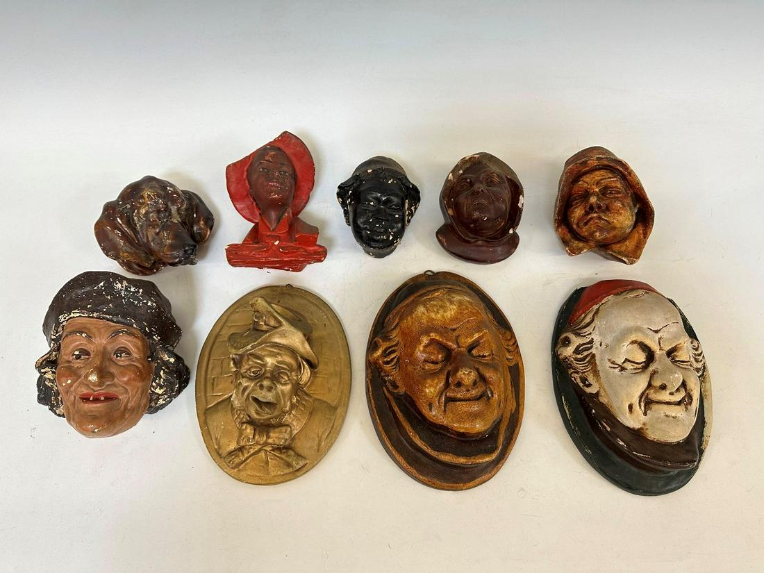 (8) Vintage Chalkware Wall Pockets (1 of 5)